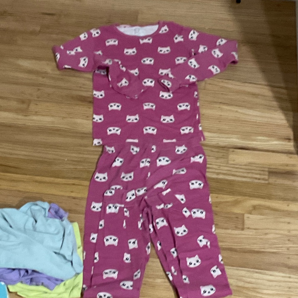Place Pink cat Pajama Set